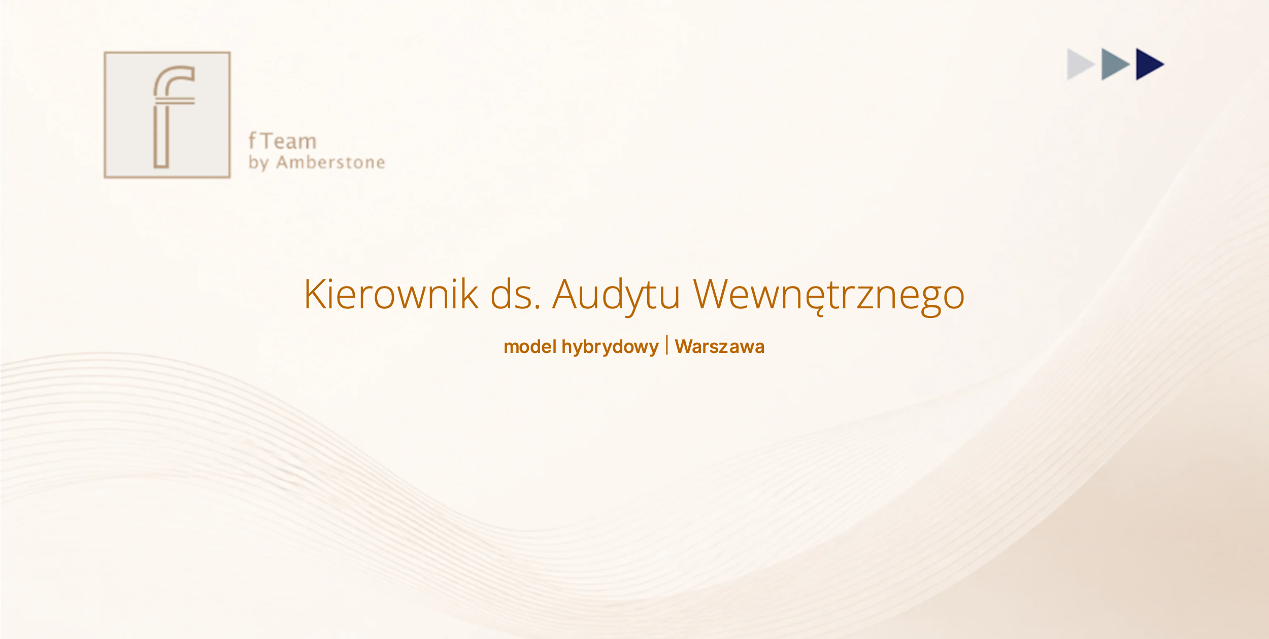 Kierownik ds. Audytu Wewnętrznego